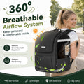 Apollo Walker Cat Carrier Backpack, Spacious, Stable and Breathable, Black