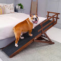 Dog ramp for Bed - PRIORPET Birchwood Adjustable Ramp for Dogs to Get on Bed: Dog ramps for High Beds up to 37 Inches – 