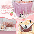 LYART Guinea Pig Rat Ferret Hammock and Warm Bed Small Pet Hideout Tunnel Cave Hanging Bunkbed Hammock Cage Toy for Hams