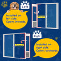 Large Dog Door for Sliding Glass Door,Openable Pet Door for Sliding Glass Doors，All-Metal Framed & Panel & Lock,Adjustable 75 7/8" to 81" Slider Height -Large