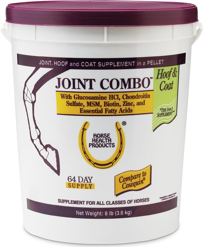 Horse Health Joint Combo Hoof & Coat, Glucosamin, Chrondroitin, Vitamin C, MSM, Biotin, Lysine, ZInc, Omega 3 and 6 Fatt
