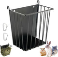 LUAVIARU Upgrades 4pcs Hay Feeder Rabbit - Guinea Pig - Metal Frame Hay Rack with Adjustable Hook - Less Wasted - for Gu