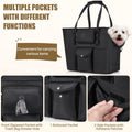 SlowTon Dog Purse Carrier - Portable Dog Carrier with Pockets & Safety Leash for Small Dogs Under 12 lbs, Breathable Pet