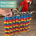 DBNESS Extra Large Bird Toys, 20inch XL Macaw African Grey Parrot Chewing Toys, Natural Wooden Block Knots Tearing Toy P