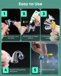Pawfly Glass CO2 Drop Checker for Aquarium CO2 Indicator for Planted Fish Tank CO2 Monitor Kit with Solution & Suction C