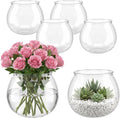 6 Pack Clear Fish Bowls 27oz – Unbreakable Plastic Round Vases for Drinks, Candy, Table Centerpieces, Party Decor & Home