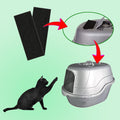 Qzbhct 10 Pack Activated Carbon Filters for Nature's Miracle Oval Hooded Flip Top Cat Litter Box, 8 Inch x 3 Inch Trimmable Pads
