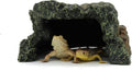 JIHAQUA Reptile Rock Hide Cave Aquarium Habitat Decor Tortoise Hideout