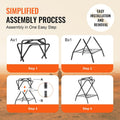 VEVOR Folding Saddle Rack, Freestanding Horse Saddle Stand, Portable Horse Blanket Holder, Heavy Duty Steel Saddle Rack 