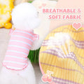 XGDMEIL 2 Pack Striped Small Dog T Shirt Cute Cherry Girl Dog Clothes for Small Dogs Cats Breathable Soft Cotton Pet Puppy Sleeveless Vest Spring Summer Pet Outfits（Pink+Yellow,Medium）