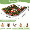 15"x14" Soft Plush Rabbit Bed Washable Cuddle Mat for Small Pets
