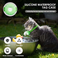 Cat Tracker, Lightweight GPS Tracker Compatible with Apple Find My App(Only iOS), Waterproof Cat Tracker Collar with Bell and Safety Elastic Buckle, No Monthly Fee,Works with Any Collar,Green