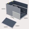 Aokeyee Cat Litter Box Enclosure Splash Guard, Extra Large 27"x22"x17" Foldable Waterproof Shield with Removable PVC Mat, Easy Clean Pet Litter Box Cover with 2 Hooks