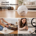 1Pc White-Transparent Plastic Silent Hamster Ball, Exercise Ball for Small Animals, Spinner Hamster Running for Sugar Gl