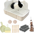 RUBYHOME Rabbit Litter Box Bunny Litter Box Guinea Pig Potty Trainer Corner Bedding Pet Potty Pan for Rabbit Guinea Pig 