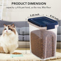 EIwichen Dog and Cat Food Storage Container with Scoop - 5-10 Lbs Pet Food Container with Airtight Lid, Dry Food Bin BPA Free, Kibble Container, for Pet, Cat, Dog, Bird Seed, e