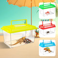 12Pcs Plastic Reptile Terrariums Carrier Cage Tarantula Enclosure Snake Breeding Box Hatching Container Transparent Fish