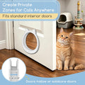 CAREMYWORLD Cat Door Interior Door - Snow White Clean Invisible, Large No-Flap Pet Door for Cats Up to 22 LBS, Easy DIY Setup, No Training