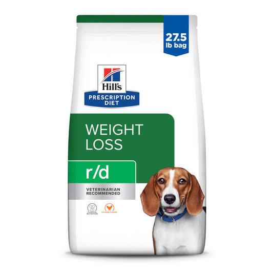 Hill's Prescription Diet r/d Weight Reduction Dry Dog Food, Chicken, 27.5 lb. Bag