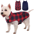 Kuoser Dog Winter Coat, Reversible Dog Jacket, Warm Doggie Coat British Style Puppy Cold Weather Vest, Windproof Pet Clothes Vest for Small Dogs, Red S