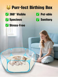Cat Birthing Box - Foldable, Portable Whelping Nesting Box for Pregnant Cats & Dogs with Easy Storage, Indoor/Outdoor Puppy & Kitten House, Pet Birth & Whelping Pool Nursing Essentials Supplies Kit