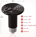 Briignite Ceramic Heat Emitter for Reptiles, 2 Pack 100W Heat Lamp Bulb