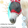 Horse Fly Mask with Ears, Breathable Fine Mesh