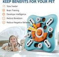 FOXMM Interactive Dog Treat Puzzle Toys for IQ Training & Mental Stimulating,Fun Slow Feeder,Large Medium Small Dogs Enrichment Toys with Squeak Design