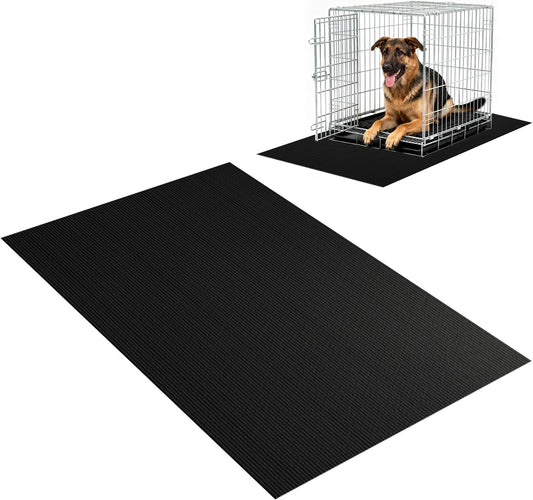 Pet Crate Floor Protection Mat, Mat for Under Dog Crate, 23.6" x 47.2" XL Cut to Fit Design Washable Floor Covering Reus