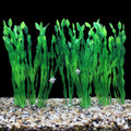 AQUANEAT Fish Tank Artificial Plants, Aquarium Plastic Seaweed Decorations, 11.75Inch Tall Fake Green Accessories, 10 Pa