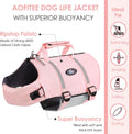 AOFITEE Dog Life Jacket High Buoyancy Small Dog Life Vest for Swimming, S