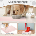 WePet Non-Slip Waterproof Pet Feeding Mat, 20x12 Inch - Silicone Dog & Cat Food Mat with Raised Edge to Stop Food Spills