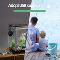 UPETTOOLS Mini USB Aquarium Air Pump, Quiet Fish Tank Oxygen Pump(1.5-7Gal)