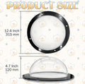 Hamiledyi 2 Pack Dog Fence Window, 12.4" Acrylic Dome Window Clear Bubble Peek Window, Dog Playground Window Pet Bubble 