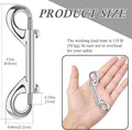 ERKOON 15 Pack Heavy Duty Snap Hooks Double Sided Clips for Hanging Horse Tack Sling Feed Buckets Dog Leash Collar Key C
