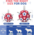 Diman Dog Balls,6 Inch Balls for Dogs with Straps, Dog Soccer Ball