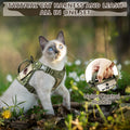 Tactical Cat Harness and Leash, Escape Proof Large Cat Walking Vest,Adjustable Soft Mesh Pet Vest Harness with Control H