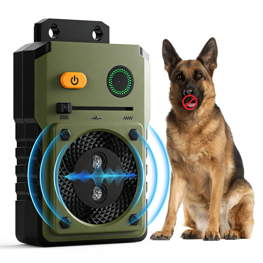 Queenmew Anti Barking Device for Dogs, 3 Modes Ultrasonic Dog Bark Deterrent Devices Long Range 50ft, Type-C Rechargeable Bark Box Barking Control Devices, No More Barking Indoor/Outdoor Training