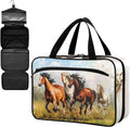 Fustylead Horses Galloping on The Grassland Oil Painting Large Medical Supplies Organizer Bag with Zipper Empty First Ai