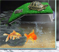 alfyng Small Turtle Resting Basking Platform, Simulation Grass Turtles Ramp, Lawn Tortoise Climbing Ladder Resting Terra