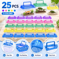 25 Pack Small Reptile Carrier Boxes, 5.9 x 4.3 x 3.7 in