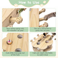 kathson Whack A Mole Cat Toy, Wooden Enrichment for Indoor Cat, Interactive Kitten Puzzle Toy for All Ages Cats Intellig