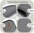 Pet Feeding Mat, Waterproof Anti-Slip Placemats for Dog Cat Bowl Silicone Pet Food Mat, Raised Edge Prevent Spills on Fl