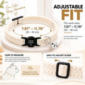 Cat Collar Breakaway with Bell, Double-Layer Ultra Soft Velvet Kitten Collar for Small Cats & Petite Dogs, Friction-Free Anti-Hair Loss Design, Adjustable 7.87"-11.78", Brown & White Options