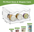 REFLYING Cat Food Can Organizer, Can Organizer for Pantry, Transparent Cat Food Storage Container Holds 36 (3.5oz) Cans, Canned Food Organizer and Storage for Countertop Kitchen Cabinet (2 Layers)