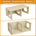 Hamster and Mouse Wooden Tunnel Cage Secret Peep Shed 2-Chamber