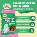 Wishbone Air-Dried Ocean Fish & Lamb Dog Food - Rich in Protein, Grain Free, Fish and Lamb Recipe, Skin and Coat Support for Pet Health - Made in New Zealand - 1lb