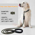 Long Leash for Dog Training 6FT/ 10FT/ 15FT/ 30FT/ 50FT/ 100FT, Reflective Nylon Rope Lead with Comfortable Padded Handle for Large Medium Small Dogs Walking, Playing, Camping