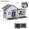 Rabbit Hutch Outdoor Indoor Plastic Bunny Cage Enclosure Guinea Pig Cage