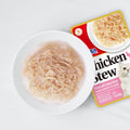INABA Chicken Stew for Cats, Side Dish/Topper with Vitamin E, 1.4 Ounce Pouch, 8 Pouches Total, Chicken with Cheese Recipe
